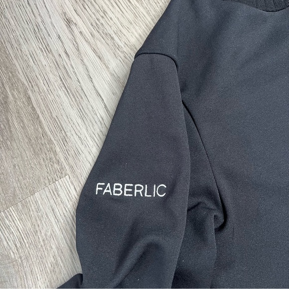 Malbon Golf Womens Small Black Mock Neck Long Sleeve Shirt Turtleneck Logo - Picture 5 of 10